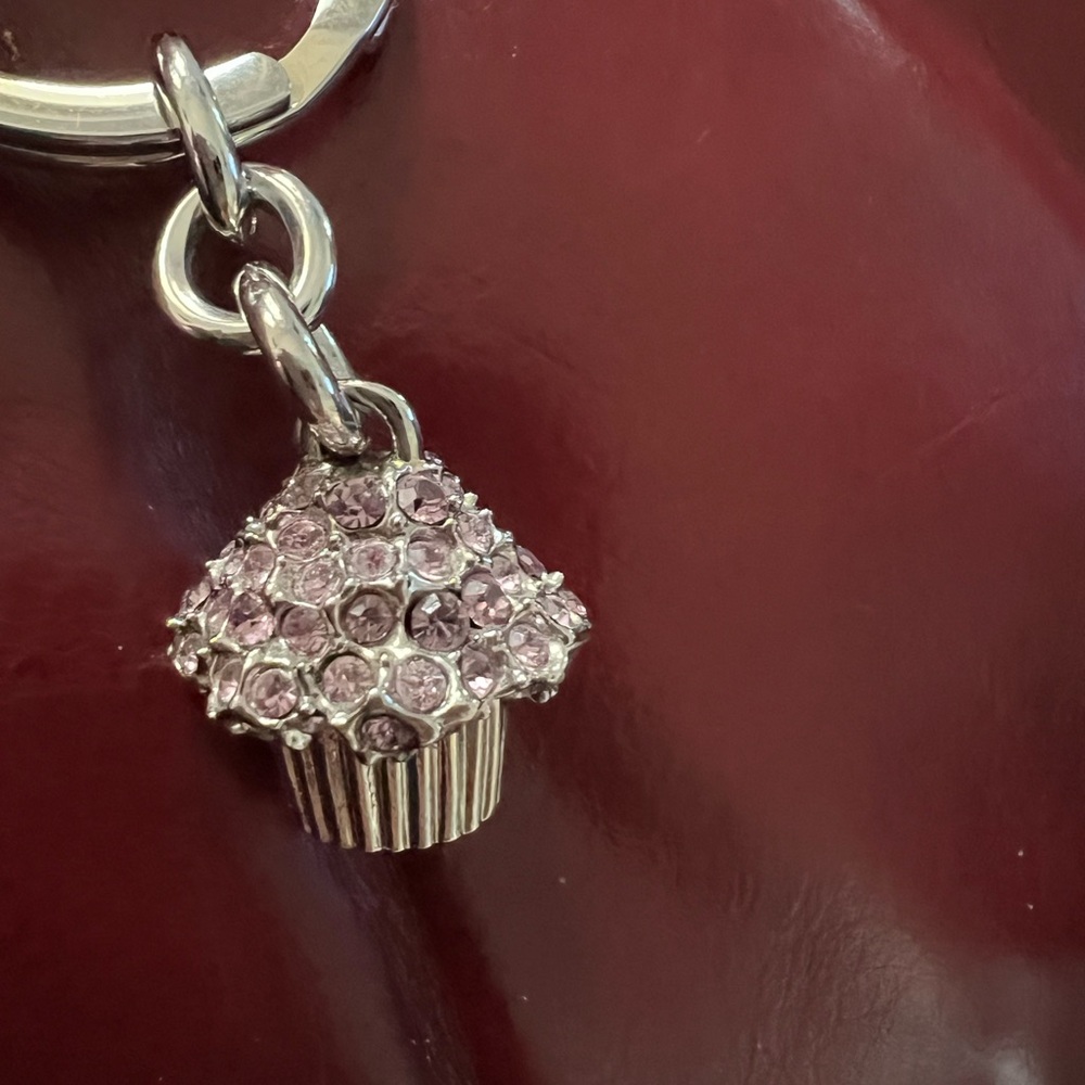 Coach Cupcake stone studded Charm Keychain